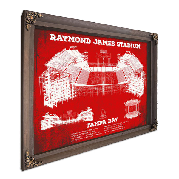 Vintage Tampa Bay Buccaneers Team Color - Raymond James Stadium Print