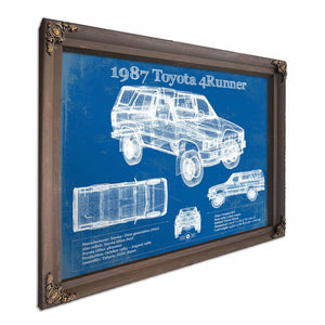 1987 Toyota 4runner Vintage Blueprint Auto Print