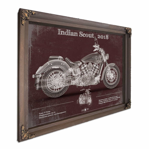 Indian Scout 2018 Motorcycle Patent Print