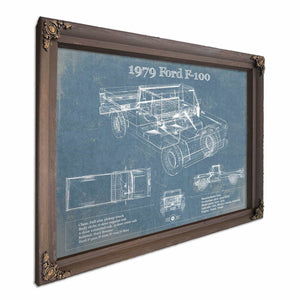 1979 Ford F-100 Blueprint Vintage Auto Print