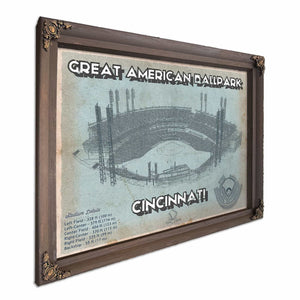 Cincinnati Reds Great American Ballpark Seating Chart - Vintage Baseball Fan Print
