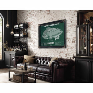Vintage Autzen Stadium - Oregon Ducks Football Print