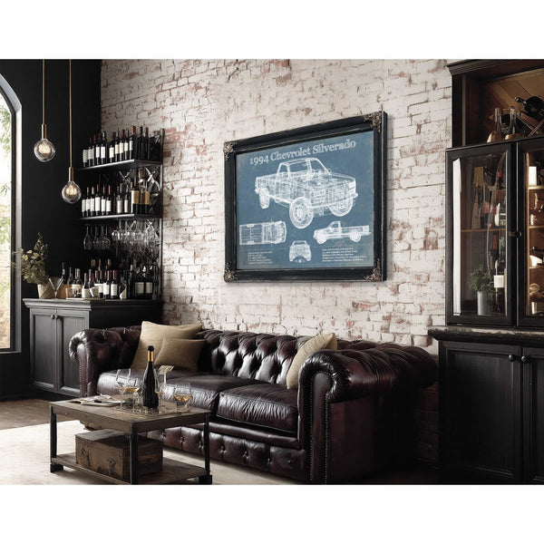 1994 Chevrolet Silverado 1500 Vintage Blueprint Auto Print