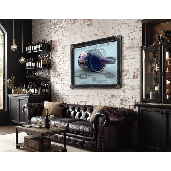 Large Hadron Collider CERN Blueprint Wall Art