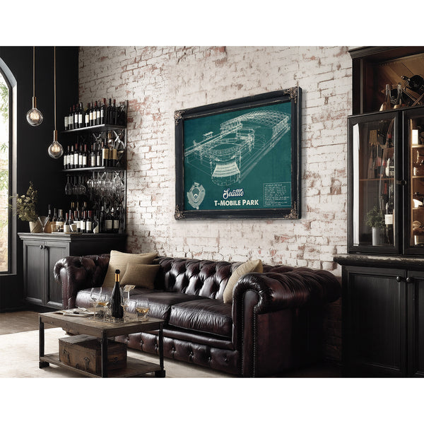 Seattle Mariners T- Mobile Park Vintage Baseball Frame Print 2019