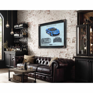 McLaren 570S Blueprint Vintage Auto Print
