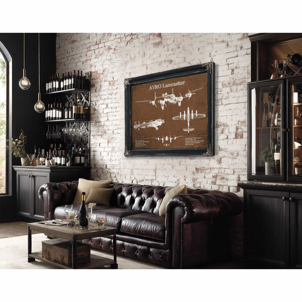 AVRO Lancaster UK Heavy Bomber Blueprint Original Military Wall Art