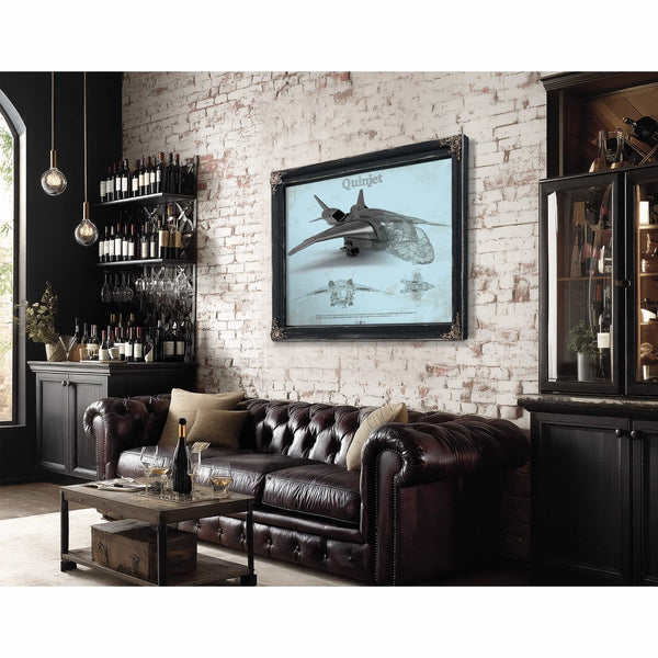 Quinjet Avengers Vintage Blueprint Wall Art