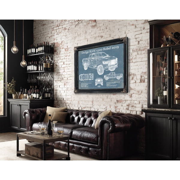 2019 Ram 1500 Rebel Vintage Blueprint Auto Print