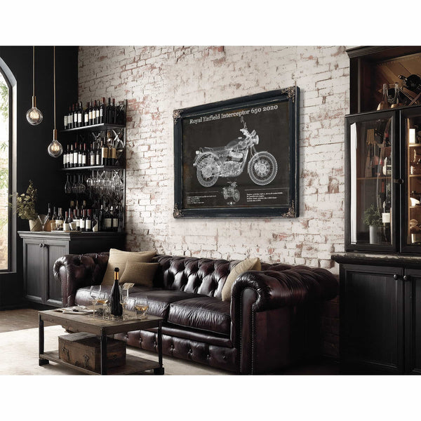 Royal Enfield Interceptor 650 2020 Blueprint Motorcycle Patent Print