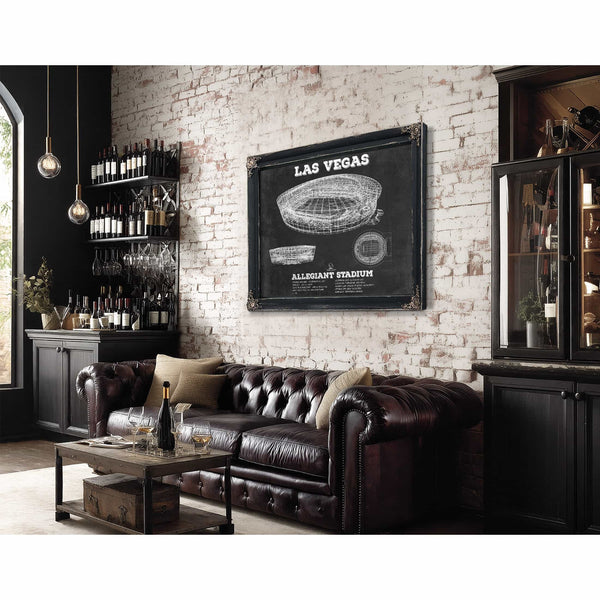 Las Vegas Raiders Allegiant Stadium Vintage Football Print