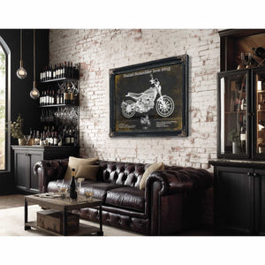 Ducati Scrambler Icon 2015 Vintage Blueprint Motorcycle Patent Print