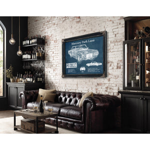 Mercury Park Lane Blueprint Vintage Auto Print