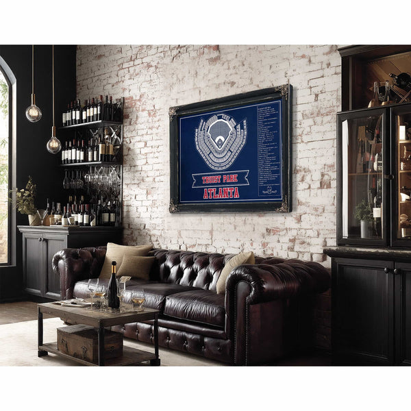 Turner Field - Atlanta Braves MLB Vintage Baseball Print