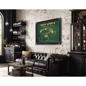 South Africa World Cup 2019 Champions - Vintage Ellis Park Stadium Print