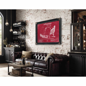 Donald W. Reynolds Razorback Stadium Art - Arkansas Razorbacks Football Art