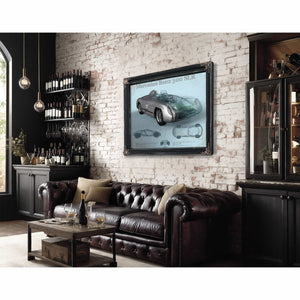 Mercedes Benz 300 SLR Vintage Blueprint Auto Print