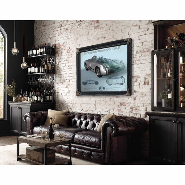 Mercedes Benz 300 SLR Vintage Blueprint Auto Print