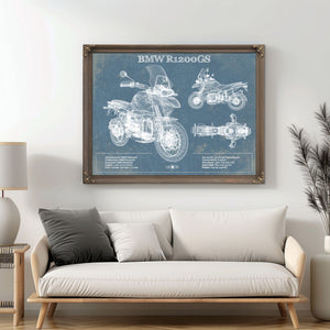 BMW R1200GS Blueprint Motorcycle Patent Print