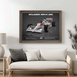 Vintage F1 McLaren MP46 1991 Formula One Race Car Print