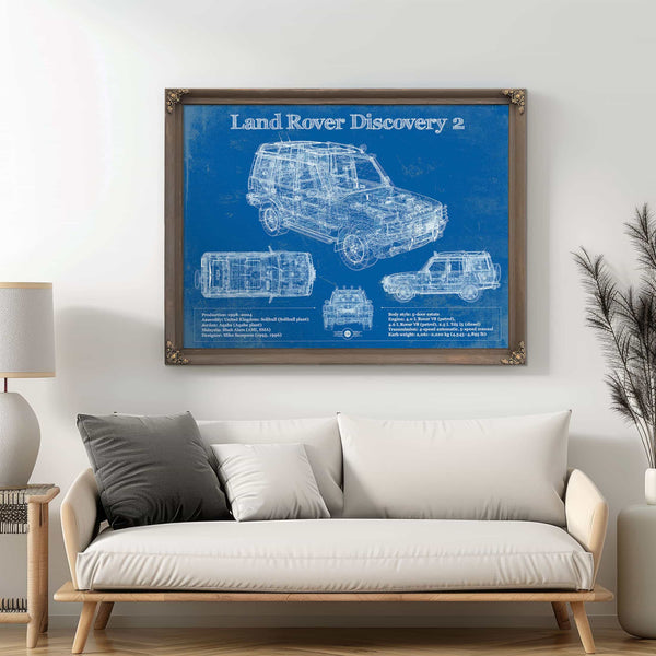 Land Rover Discovery Series 2 Blueprint Vintage Auto Patent Print
