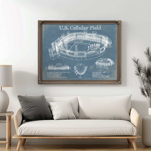 U.S. Cellular Field - Chicago White Sox Vintage Baseball Fan Print