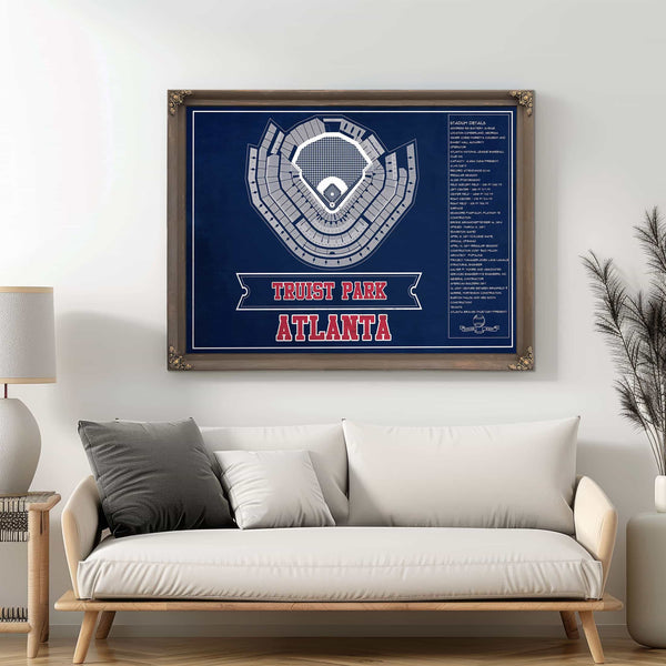 Turner Field - Atlanta Braves MLB Vintage Baseball Print