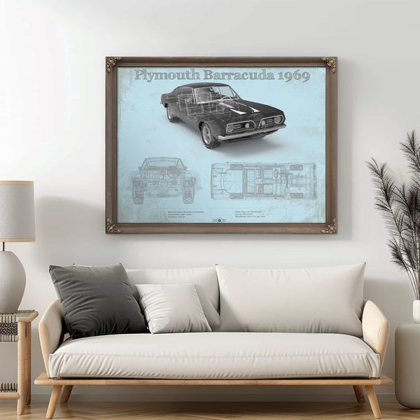Plymouth Barracuda Original Blueprint Art