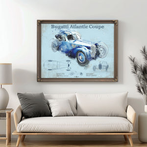 Bugatti Atlantic Coupe Vintage Sports Car Print