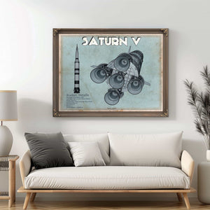 Saturn V NASA Aviation Blueprint Print