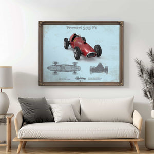 Ferrari 375 Formula One Blueprint Vintage Auto Print
