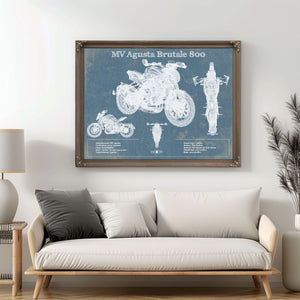 Mv Agusta Brutale 800 Blueprint Motorcycle Patent Print