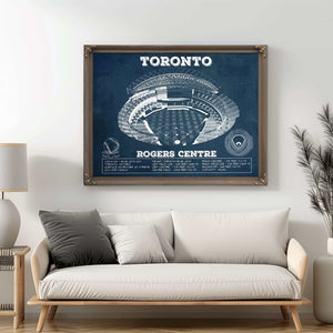 Toronto Blue Jays Rogers Centre Vintage Baseball Fan Print