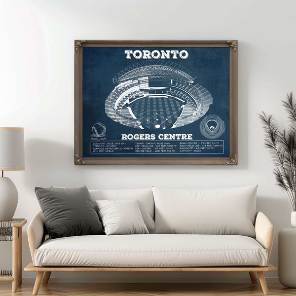 Toronto Blue Jays Rogers Centre Vintage Baseball Fan Print