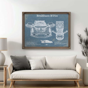 Brabham BT62 Blueprint Vintage Auto Print