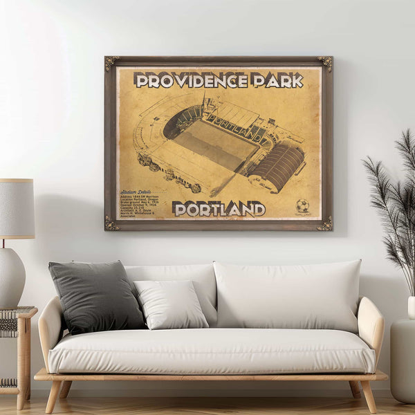 Portland Timbers F.C. - Providence Park Vintage MLS Soccer Print