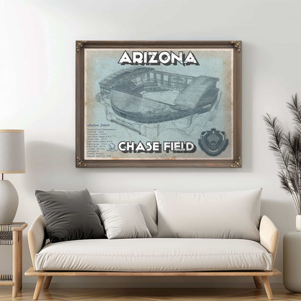 Arizona Diamondbacks - Chase Field Vintage Baseball Fan Print
