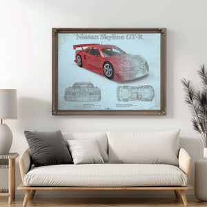 Nissan Skyline GT R Original Blueprint Art