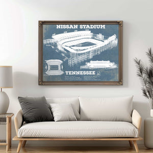 Tennessee Titans Nissan Stadium - Vintage Football Print 4