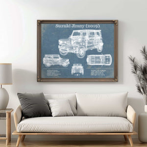 Suzuki Jimney 2019 Vintage Blueprint Auto Print