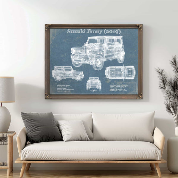 Suzuki Jimney 2019 Vintage Blueprint Auto Print