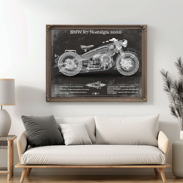 BMW R7 Nostalgia 2020 Blueprint Motorcycle Patent Print
