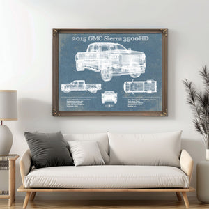 2015 GMC Sierra 3500HD Vintage Blueprint Auto Print