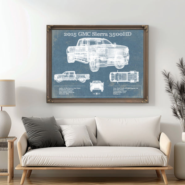 2015 GMC Sierra 3500HD Vintage Blueprint Auto Print