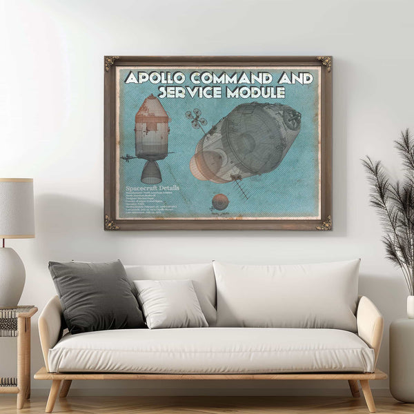 Apollo command and service module NASA Aviation Space Print
