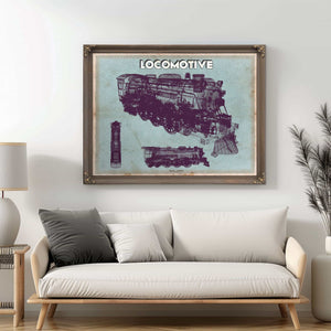 Locomotive Vintage Train Print