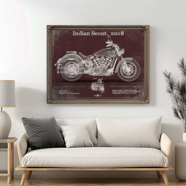 Indian Scout 2018 Motorcycle Patent Print