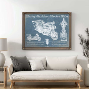 Harley-Davidson FLHTCUI Ultra Classic Electra Glide Vintage Motorcycle Patent Print