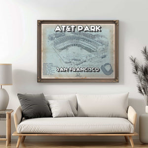 San Francisco Giants - AT&T Park Vintage Baseball Print
