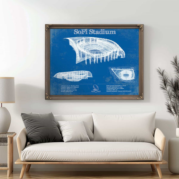 Los Angeles Chargers - SoFi Stadium Vintage Football Print